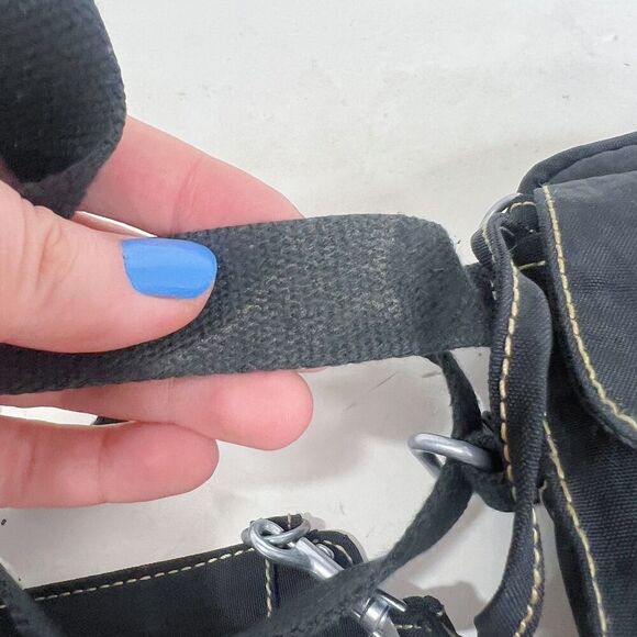 y2k Kipling Black Nylon Mini Bag Crossbody Streetwear - Picture 8 of 8